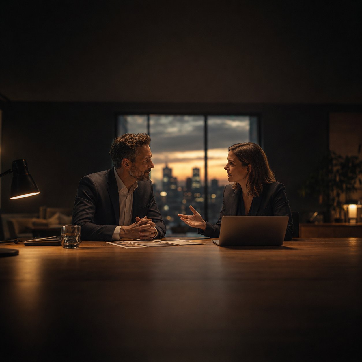 A recruiter and hiring manager in a late consultation, mapping out a growth strategy